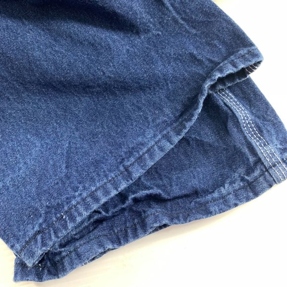 Vintage 1990s Roundhouse Mens Overalls 48 X 34 Dark Wash Blue Denim Cotton USA - Picture 9 of 11